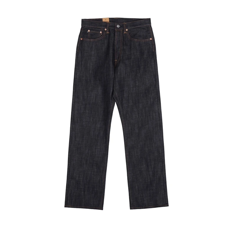 BOB DONG N3035 Men's Straight-Leg Jeans Selvage 15oz Unsanforized Denim Pants 5