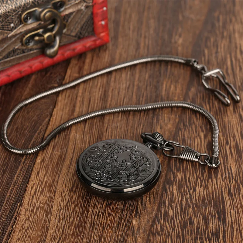 Steampunk Clock Men Women Automatic Mechanical Pocket Watch Luminous Arabic Number Display with Pendant Fob Chain Clock Gift