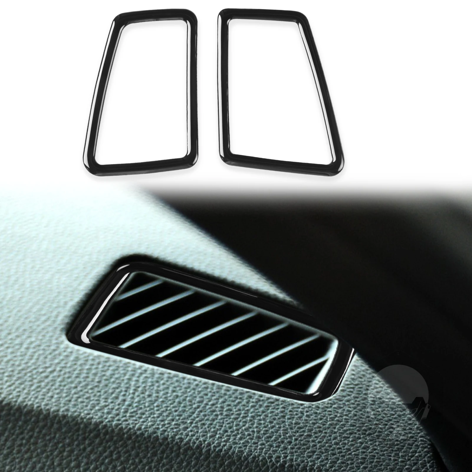 

2pcs Car Control Panel Instrument Air Conditioner Outlet Frame Cover Stickers Trim Decals For BMW 3 Series E90 E92 E93 2005-2012