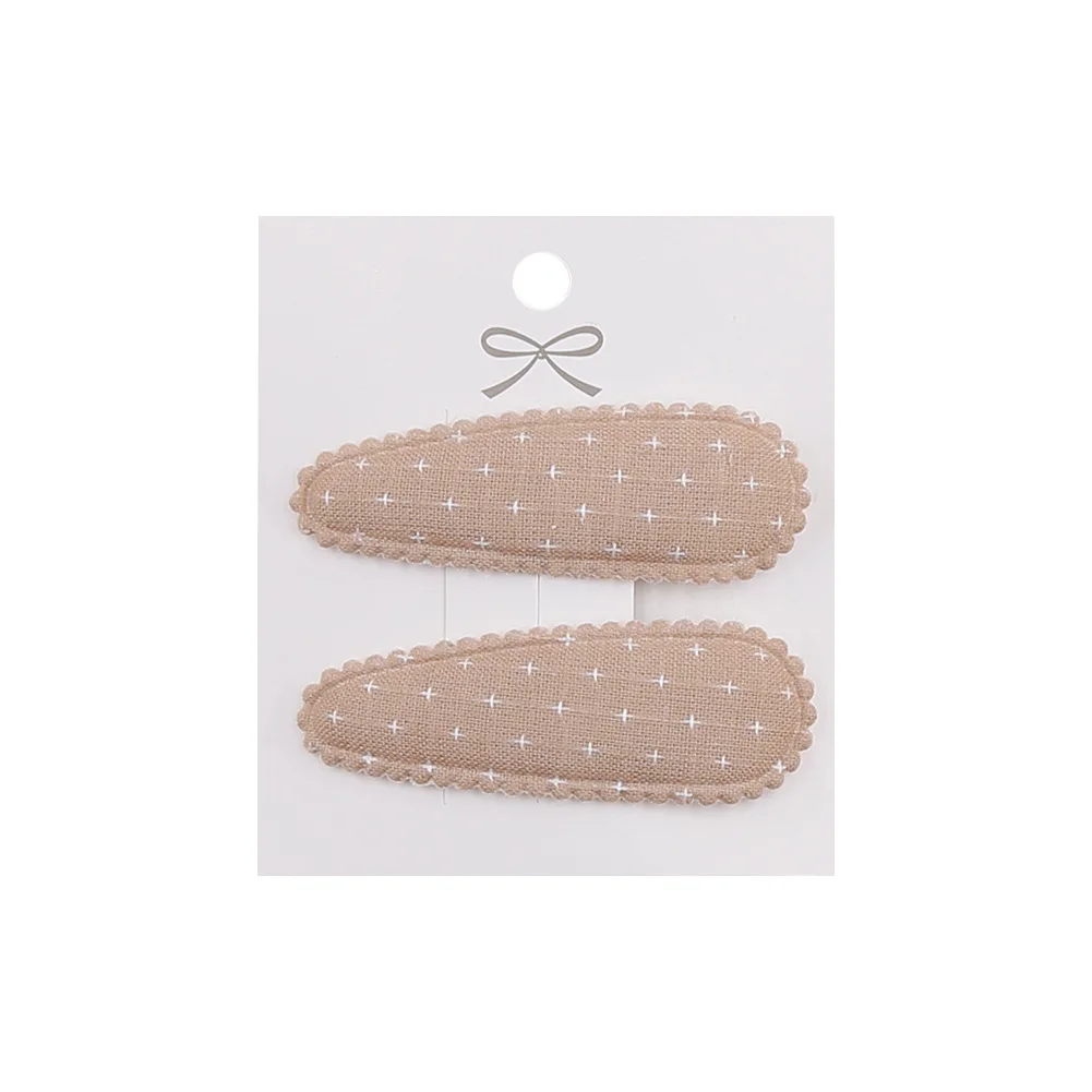 Hair Clips 2pc Floral Print 2inch Basic Snap - Uniqwear