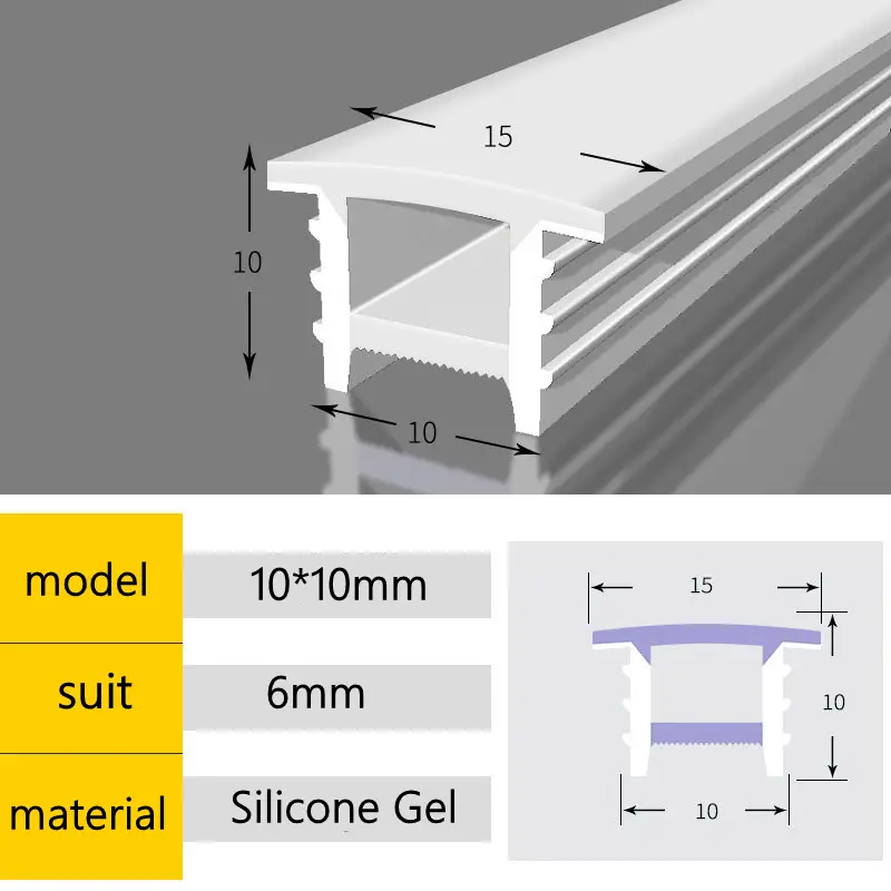 Recessed White Silicone Tube LED Neon Light Flexible Rope Channel Diffuser WS2811 WS2812B Outdoor Waterproof Ribbon Strip Lights image 14