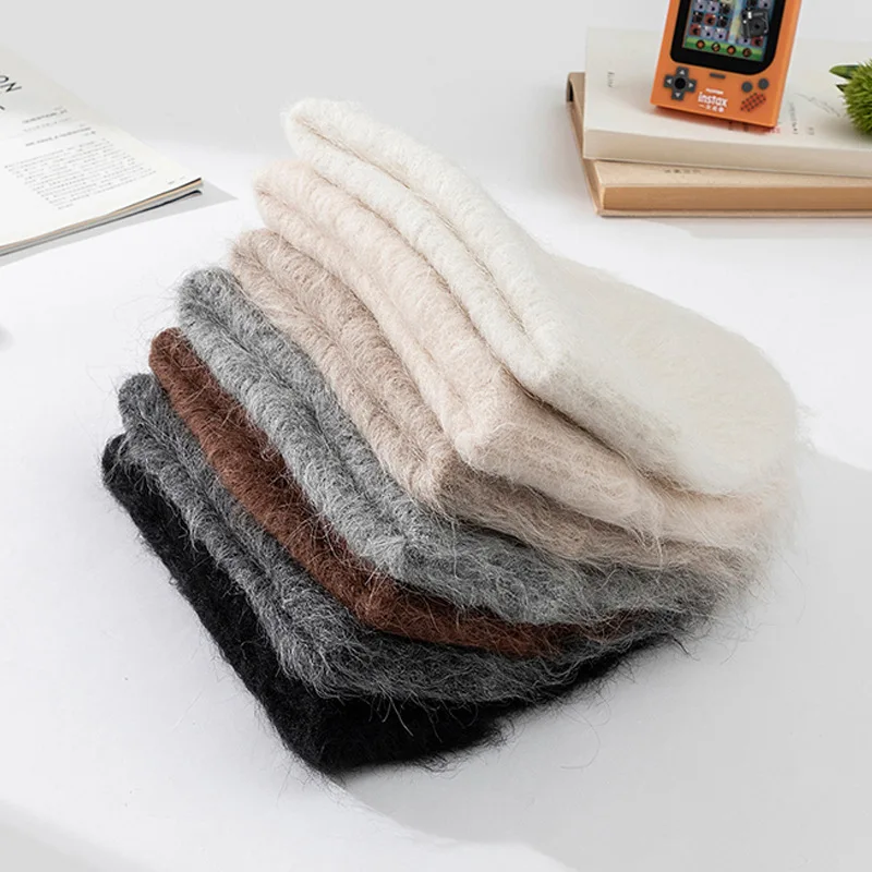 High End Top Quality Women Beanie Cap Knitted Hat for Winter Warm Caps 70% Alpaca Wool 20% Wool 10% Nylon 6