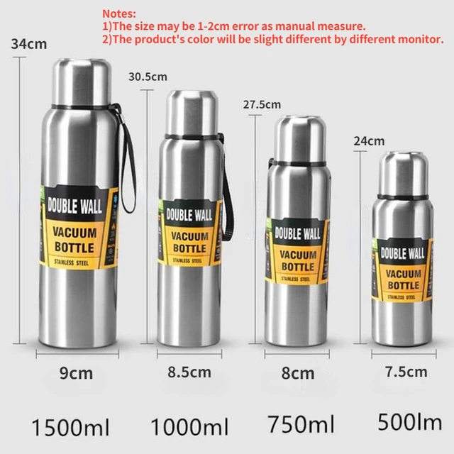 1200-4000ml Large Thermos Bottle Vacuum Flasks Stainless Steel