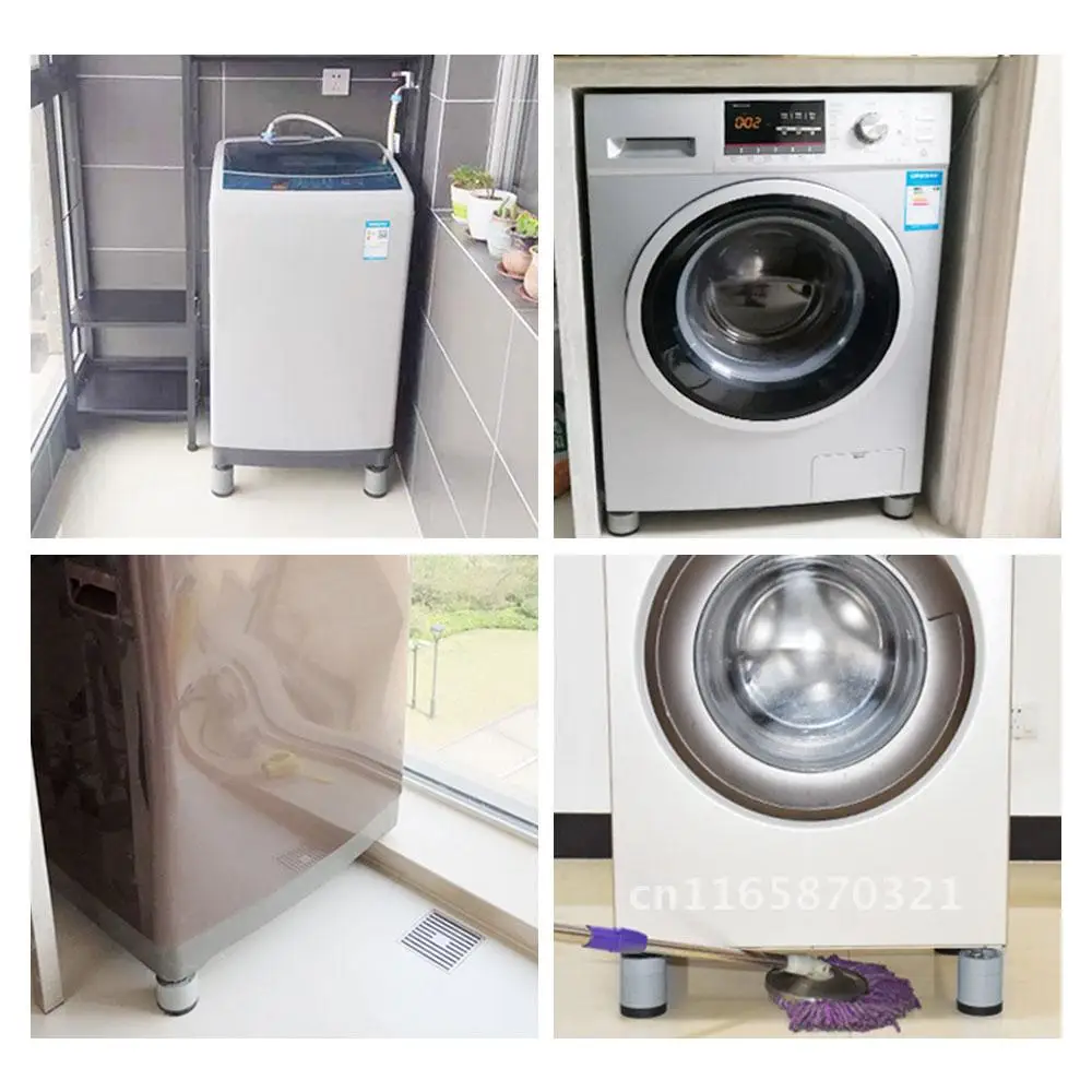 Description Picture 4 of item4Pcs Anti Vibration Pads Washing Machine Rubber Feet Legs Mat Anti-vibration Pad Universal Noise-reducing Leg Base for Furniture