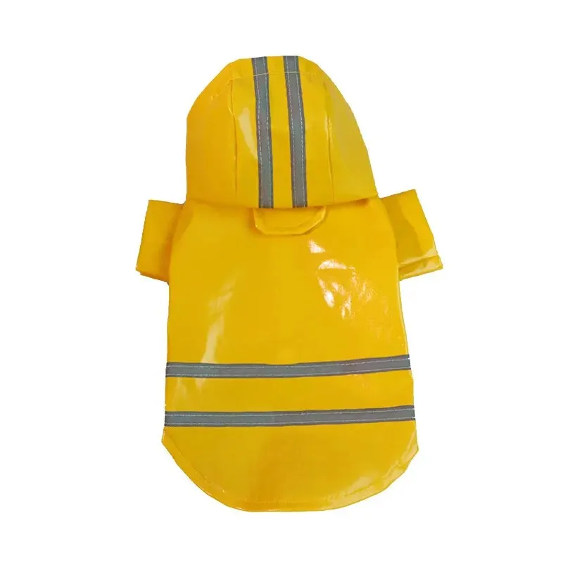 Pet Clothes 1 PCs Pet Pu Raincoat Dog Raincoat Teddy Bichon Corgi Small Medium Dog Reflective Waterproof Snow Proof Puppy Clothes