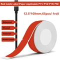 Red cable label