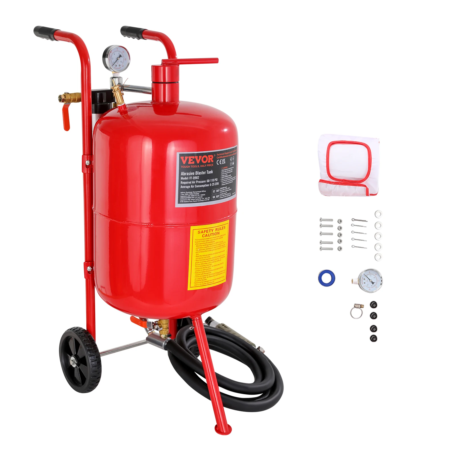 Portable Steel Sand Blaster Kit for Surface Treatment