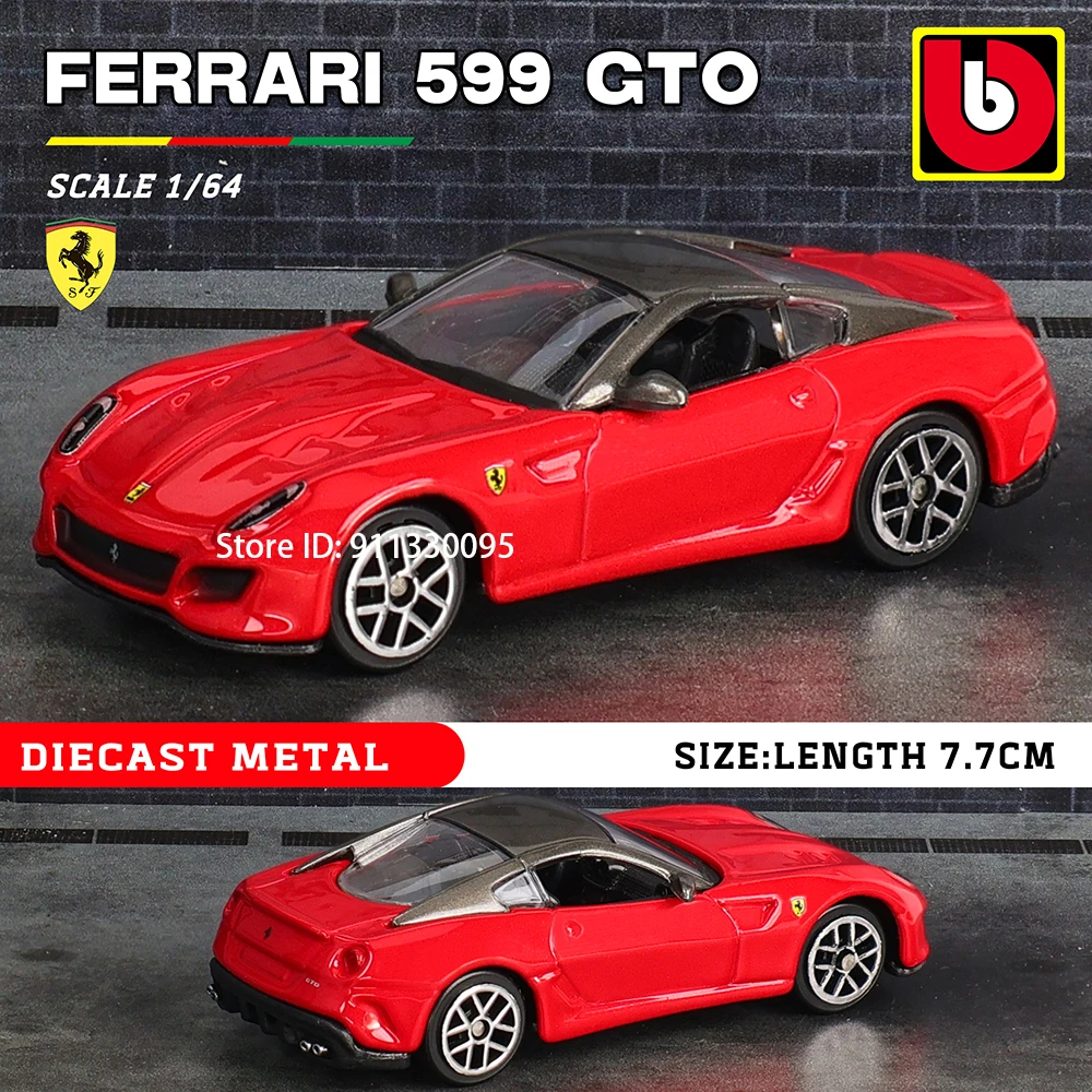 Bburago 1:64 ferrari 488 458 f12 296 gtb f40 f50 liga de luxo carro fundido modelo de brinquedo coleção presente mini modelo de carro 13