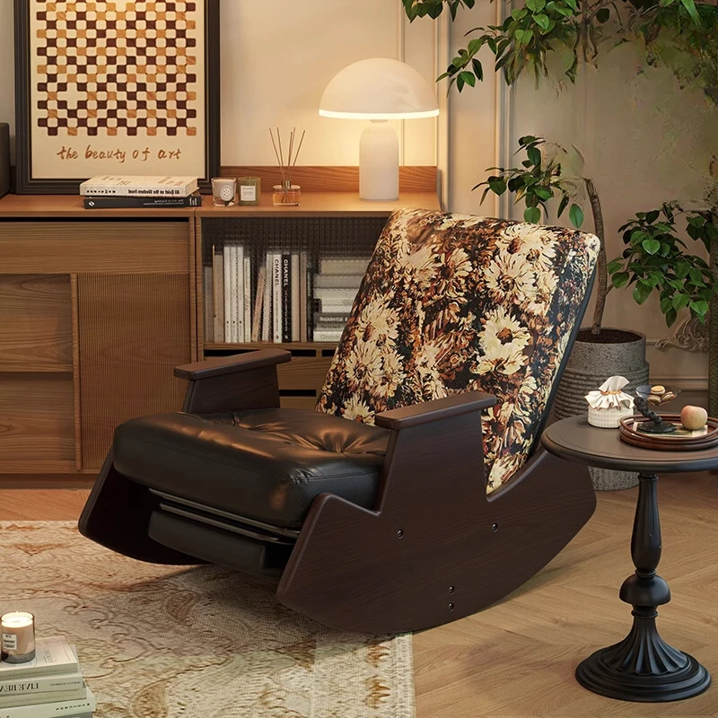 Recliner Lounge Rocking Chair Balcony Comfortable Ergonomic Nordic Living Room Chairs Luxury Silla Mecedora Adulto Furniture