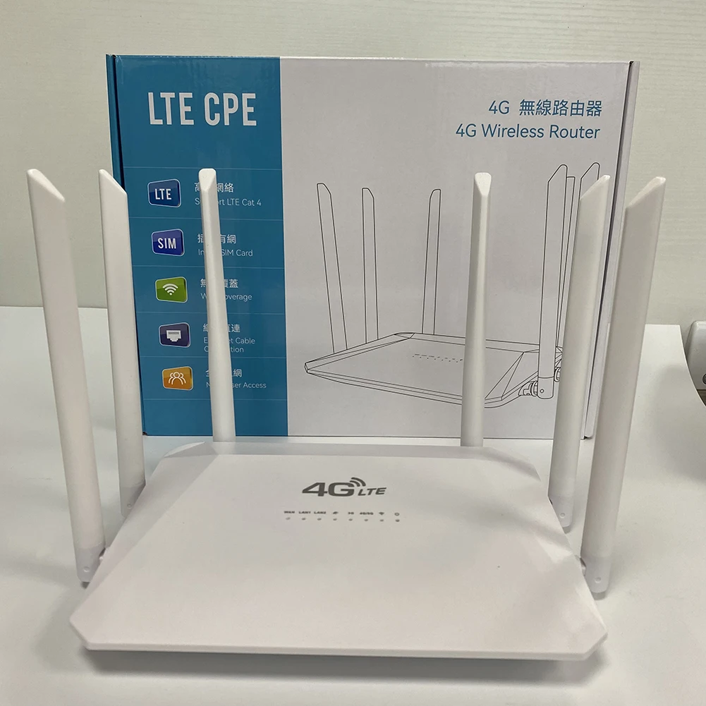 Router Wifi 4G Router Wifi Wireless 300Mbps Con Slot Per Scheda Sim Hotspot Mobile Ripetitore A Doppia Frequenza 6 Antenne Router Wifi