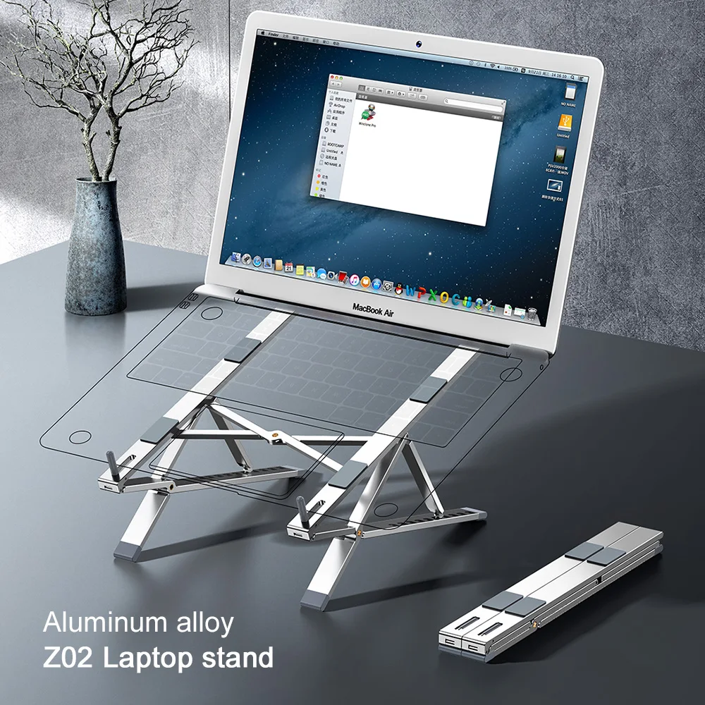Oatsbasf-suporte Ajustável Laptop Notebook Stand Suporte de Computador Portátil Macbook Pro Riser Cooling Stand