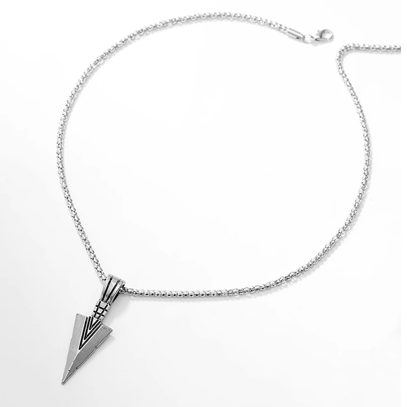 pendant necklace Men Warrior Spear Pendant Necklace Hip Hop Fashion Metal Necklace