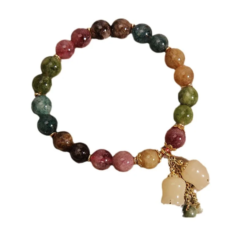 Beaded Orchid Pendant Bracelets for Women Girls Jewelry Gifts