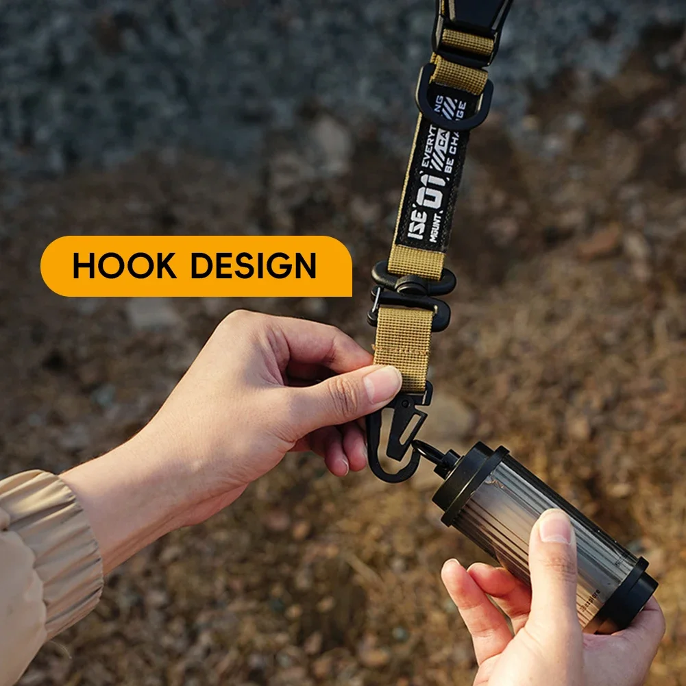 Outdoor Camping Adjustable Molle Sling Shoulder Strap with Hanging Ring