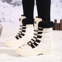 New Winter Women Boots High Quality Warm Snow Boots Lace-up Comfortable Ankle Boots Outdoor Waterproof Hiking Boots Size 36-43 - Image 2