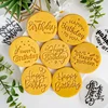 Happy Birthday Theme Cookie Cutter Mold Biscuit Embosser Cake Decoration Tools Stamp Baking Pastry Bakeware Kitchen Accessories 2