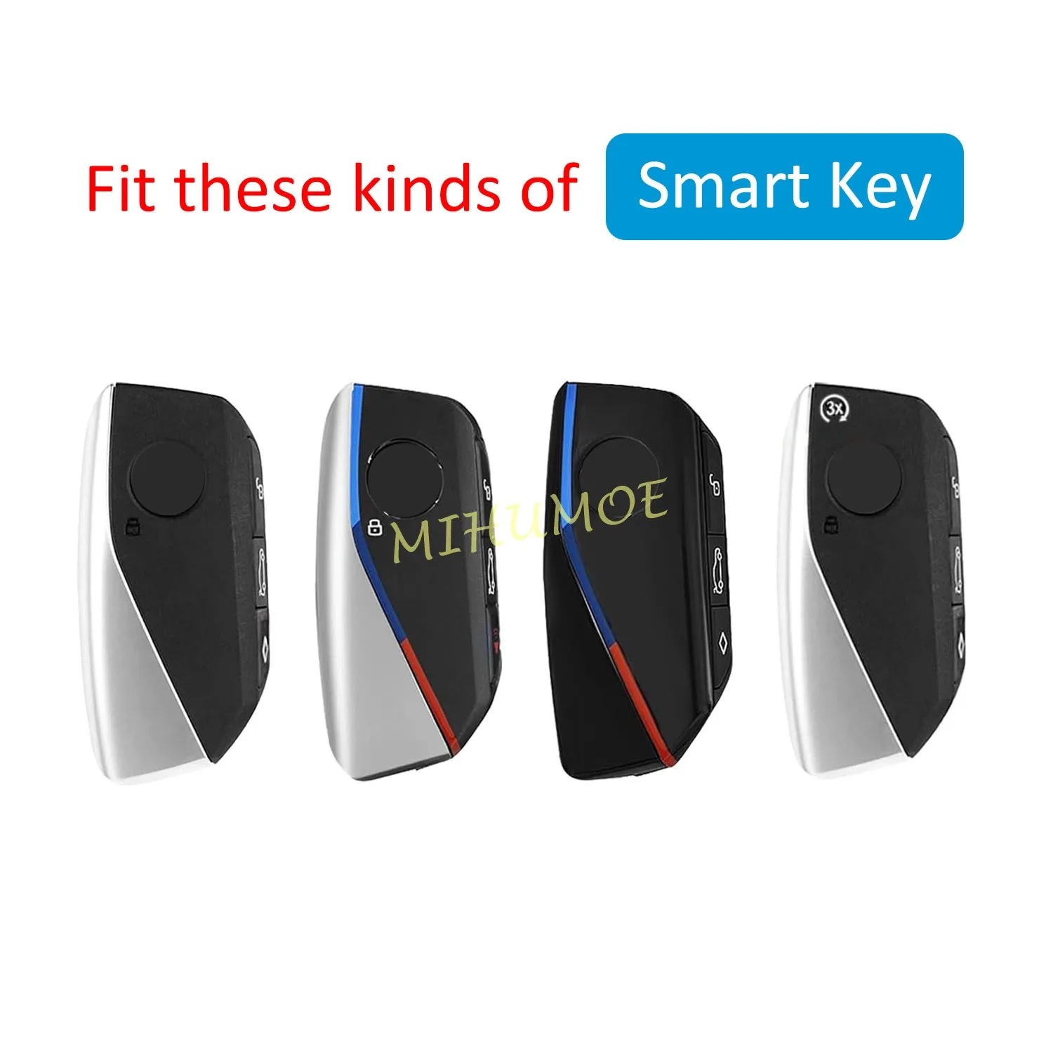Dual Pack Black/Clear Transparent Car Key Case Cover Protector