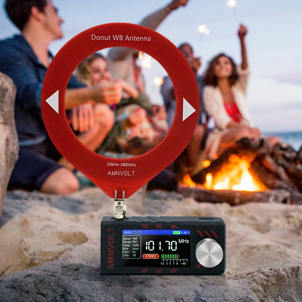 Upgraded V3S AMNVOLT Mini SI4732 DSP Radio Receiver FM AM SSB LSB USB Full Band Pocket Radio with Hi-Z Headphone Amplifier