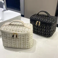 Nouveau Sac à Maquillage Tricoté pour Femme 2026 – Trousse de Maquillage Portable et Tendance Grande Capacité BX100 3