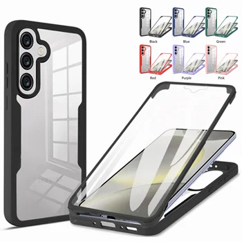 Custodia per Samsung Galaxy A57 5G, protezione completa a 360°, trasparente, con cover frontale per schermo e paraurti per Galaxy A57 A 57