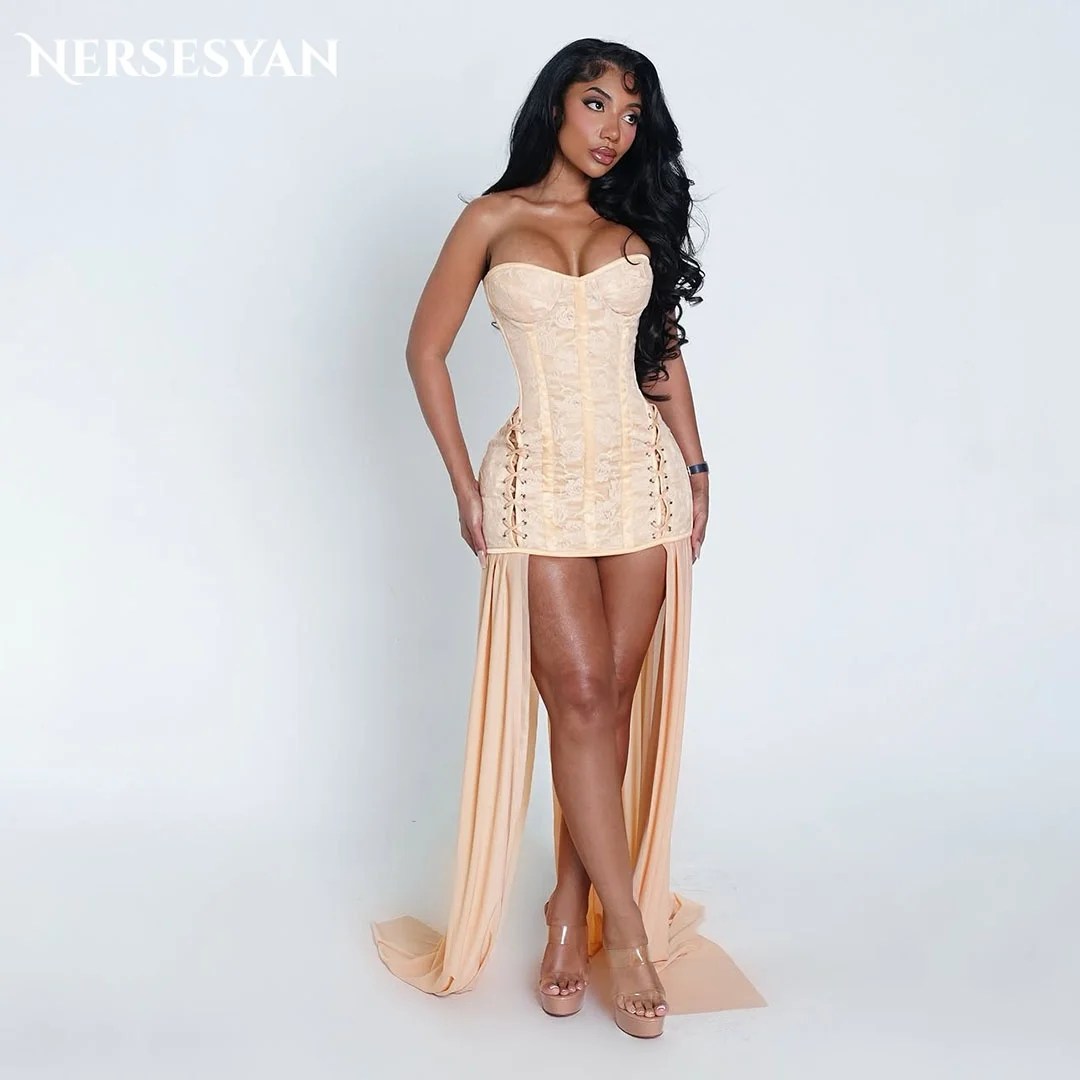 Nersesyan Champagne Lace Prom Dresses Off Shoulder Appliques Ribbons Mini Dress Corset Women Cocktail Party Gowns Customized - AliExpress 320 Nersesyan Champagne Lace Prom Dresses Off Shoulder Appliques Ribbons Mini Dress Corset Women Cocktail Party Gowns Customized - AliExpress 320