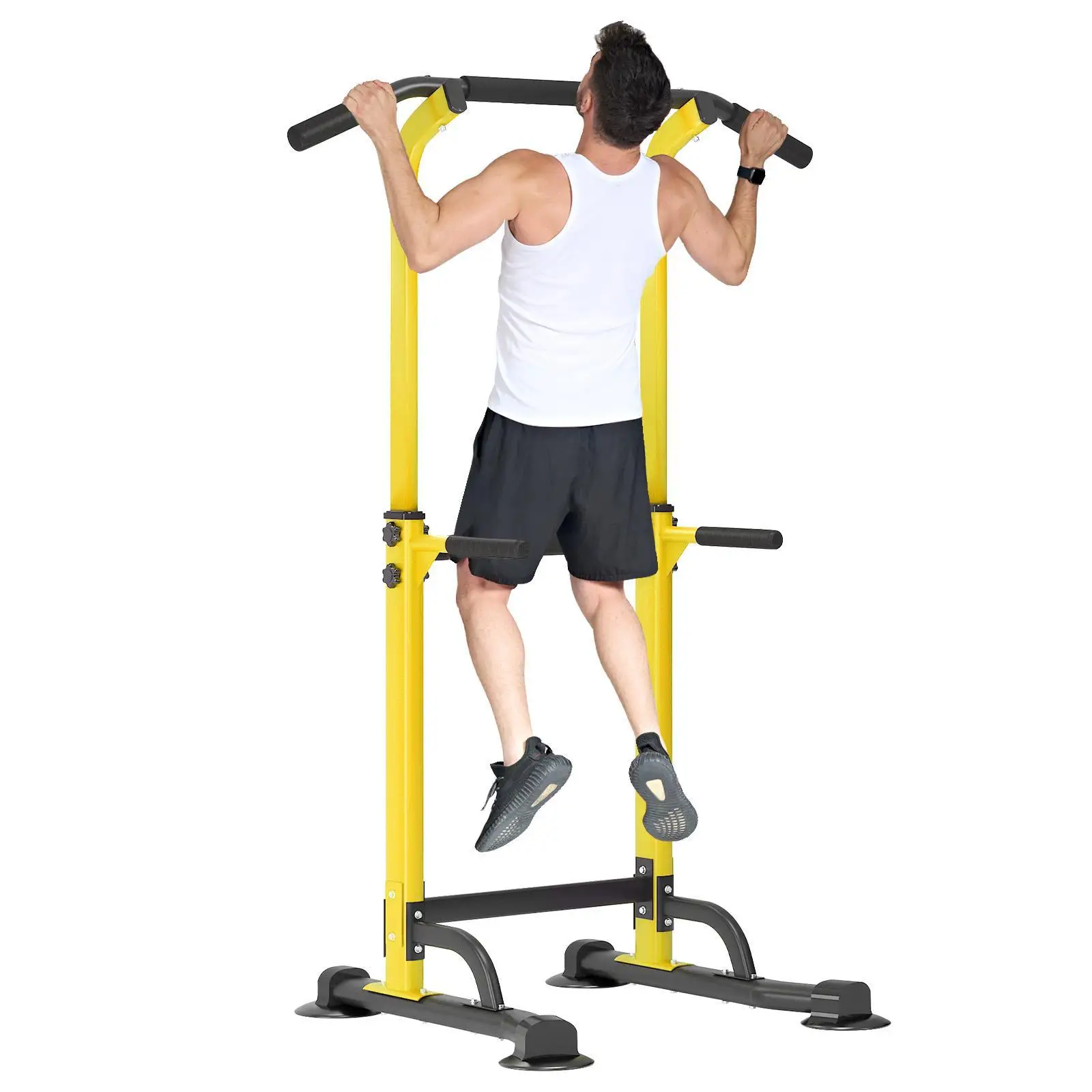 Adjustable Pull Up Bar & Station - 10 Height Settings, 400LBS Capacity, Adjustable Pull Up Bar & Station - 10 Height Settings, 400LBS Capacity,