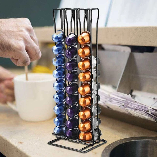 Vertuo-soporte para cápsulas de café Nespresso, torre de soporte, estante  dispensador de cápsulas giratorias, estantes de almacenamiento para  cajones, 20/30/40 - AliExpress