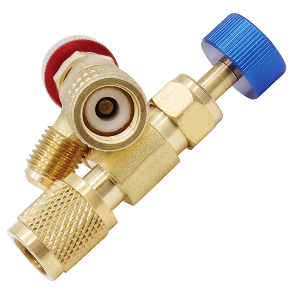 

2 Pcs Air Conditioning Safety Valve Conditioner Charging for Refrigerant Adapter Refrigerator Charge Switch Copper
