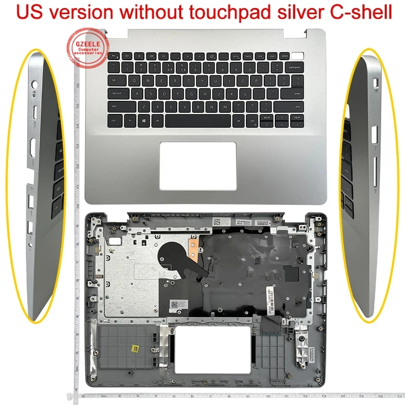 

US Laptop Keyboard For DELL inspiron 14-5000 5494 5493 P120G English With C shell