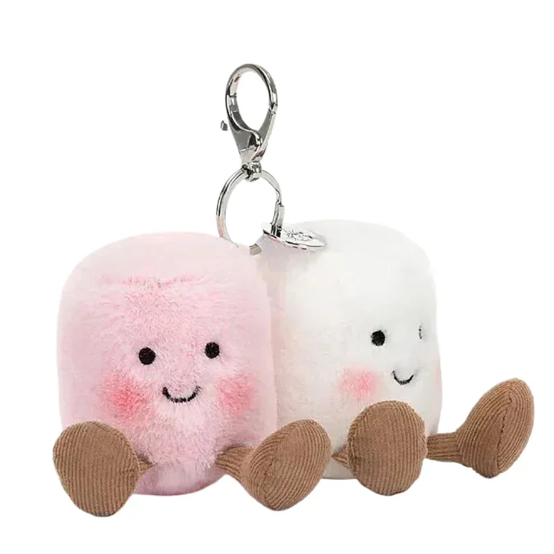 Jelly Cat Plush Cotton Candy Two Tone Key Chain Plush Keychain Bag Pendant Plush Accessories Doll Car Pendant Holiday Gifts