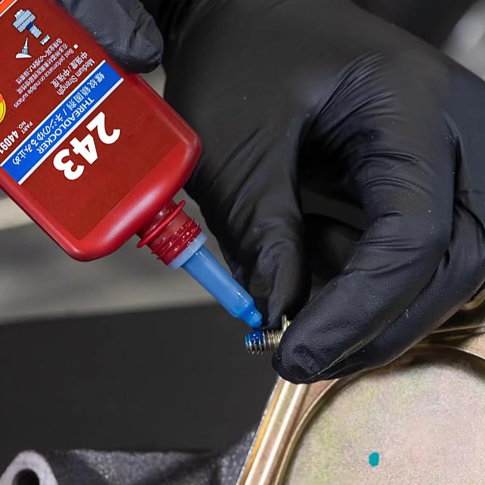 10ml/50ml Screw Glue 243 Thread Locker Tightening Screws Prevent Loosening Rusting Caulking Adhesive Temperature Resistance Tool 6