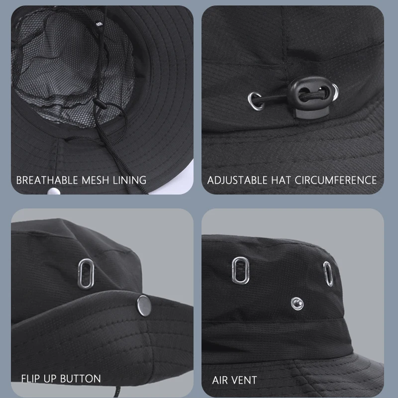 3-teiliges Set: Hüte, Gesichtsmasken und Eisseiden-Ärmel, Sonnenschutz-Anglerhüte, Fischerhüte, geeignet für Outdoor-Aktivitäten und Arbeit – Detail 5