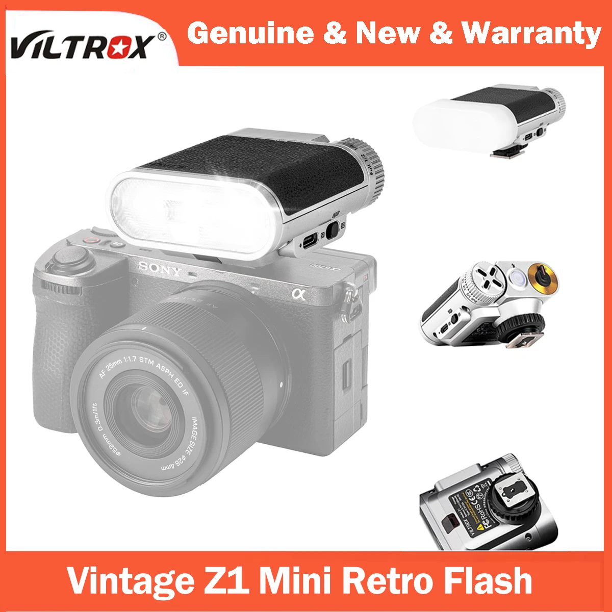 Viltrox Vintage Z1 Mini Flash caméra rétro Flash flashs GN12 LED lumière de remplissage sur caméra pour Canon Nikon Sony Fuji appareil photo reflex numérique  44