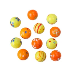 Console de jeu avec boule de verre, fleurs jaunes, 22MM, Machine à Pinball anti Stress, pour bétail, petits marbres, Pat Toys, perles de Machine Parent enfant 