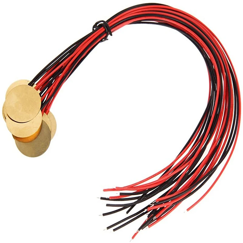10 stücke Für Audio Summer Piezoelektrischen Piezo Keramik Wafer Platte Dia 12/15/18/20/27/35/50MM Mit Draht Summer Lautsprecher – Detail 7