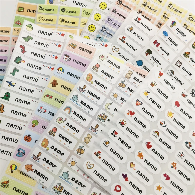 120Pc Name Tag Sticker Customize Waterproof Personalized Label Custom Child School Stationery Water Bottle Pen dinosau | Отзывы и видеообзор