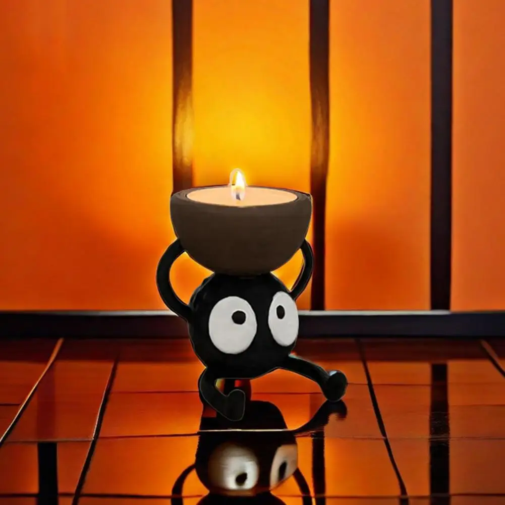 Candle Holder Desktop Festive Candle Decor 3d Printed Cartoon Briquette Elf Ghost Tealight Stand Centerpiece candle holders