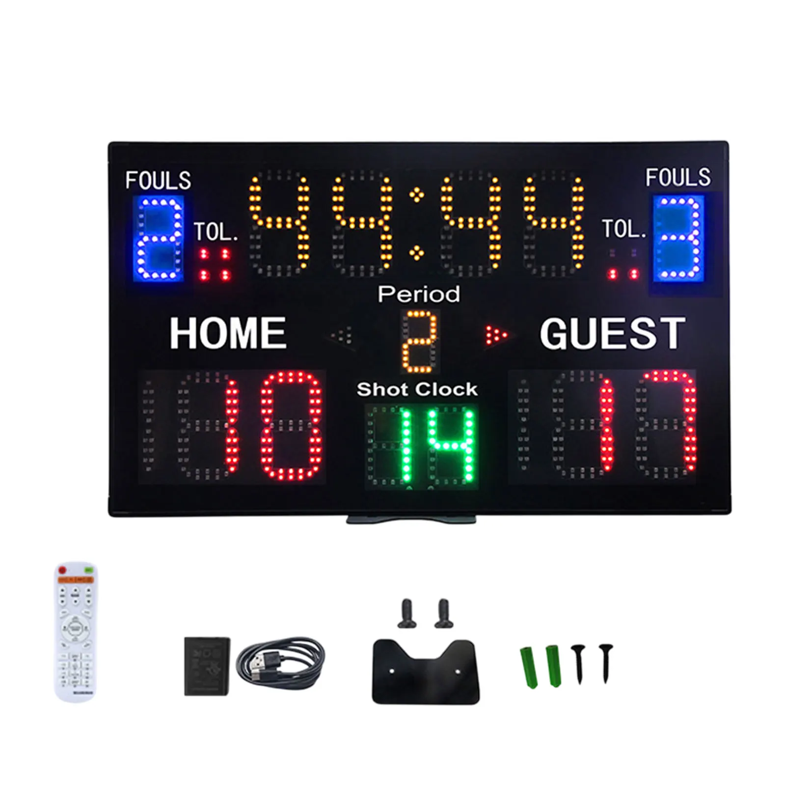 Digital Scoreboard Wall Hanging PortableRemote Electronic Scoreboard for Volleyball Outdoor Tennis Boxing Basketball