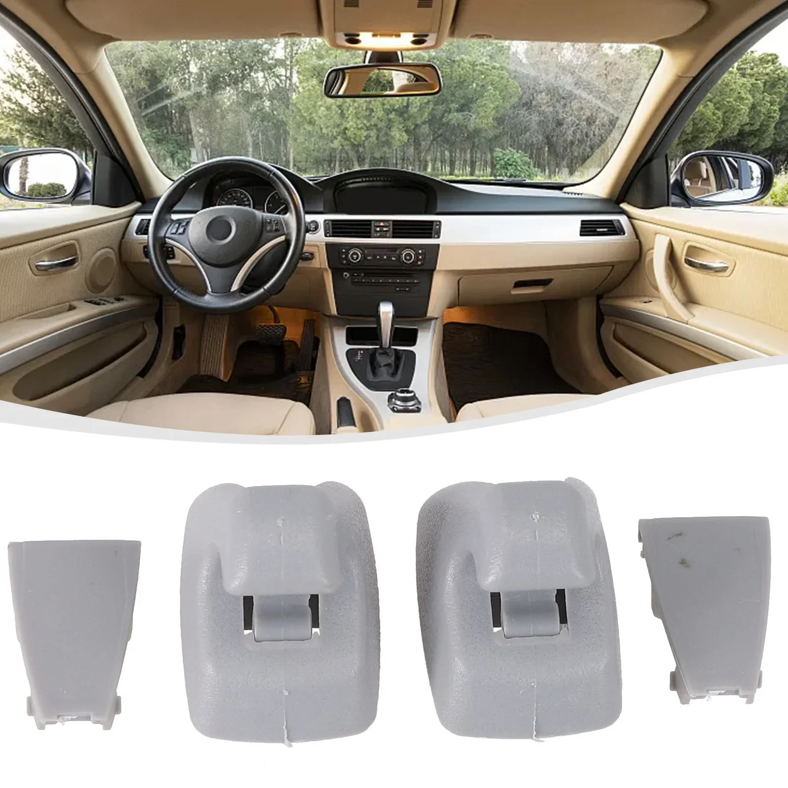 2x Supports Pare-Soleil Pour GM Chevrolet Opel | Référence 95994975 | Gris