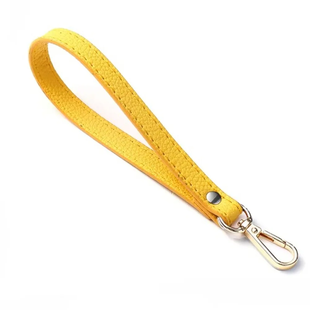 Elegant Silver/Gold PU Leather Wrist Strap – Adjustable Solid Color Purse Handle Replacement Accessory