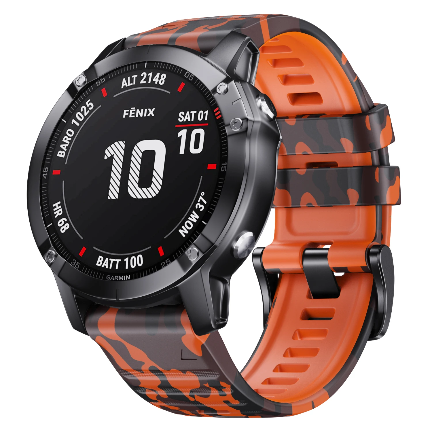 22 26mm Camouflage Rubber Quick Fit Strap Belt For Garmin Fenix5 5X 6 6X 7 7X Bracelet Instinct1 2 Replacement Silicone Band