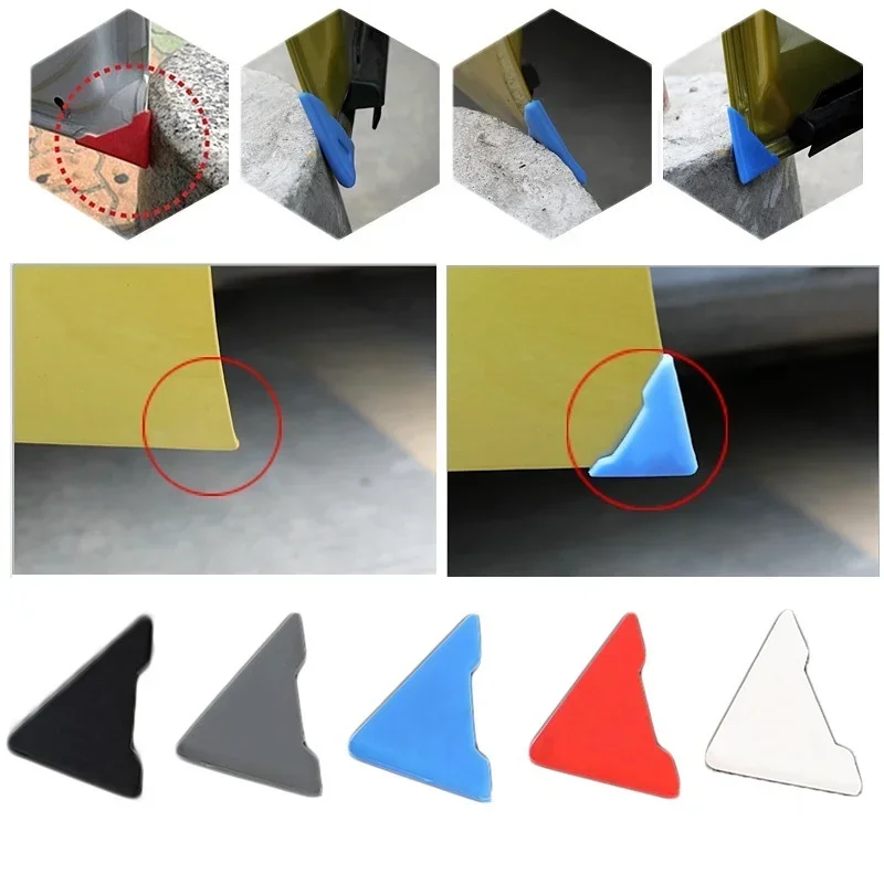 Car Front Door Corner Anti-collision Protector 2pcs for Auto 90 Degree Angle Door Bumper Silicone Anti-Scratch Cover