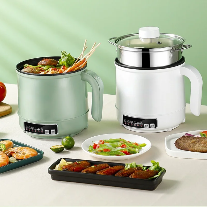Mini Multifunction Electric Cooking Machine 1.7L Single/Double Layer Hot Pot Intelligent Electric Rice Cooker Non-stick Pan Pots 5