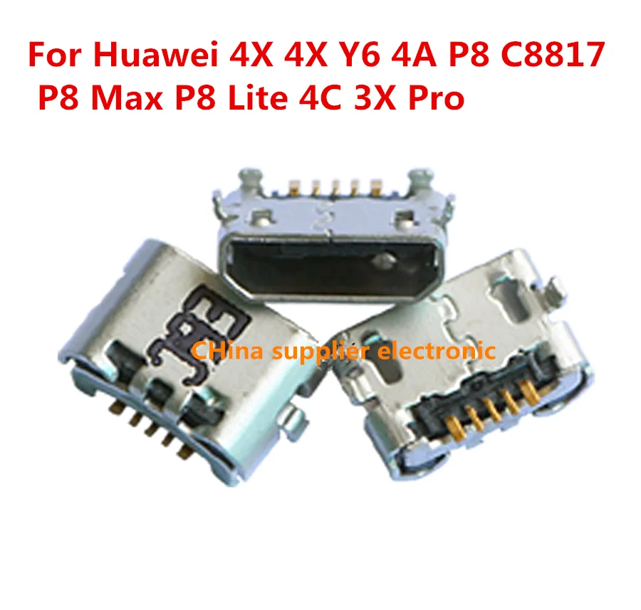 10 Pz-200 Pz Micro Usb Porta Di Ricarica Connettore Dock Presa Per Huawei Ascend 4X 4X Y6 4A P8 C8817 P8 Max P8 Lite 4C 3X Pro G750-