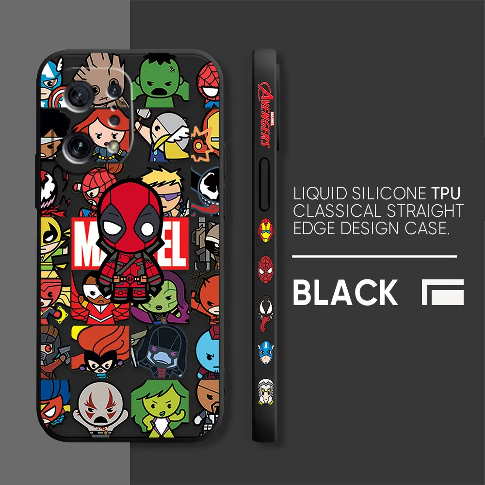 thumbnail image 1 of Case For OPPO FIND X6 X3 REALME X7 X50 RENO 2 4Z 4 6 Lite 5Z 5F 4G 5G PRO Liquid Silicone Case Marvel Cartoon Venom Deadpool, 1 of 5