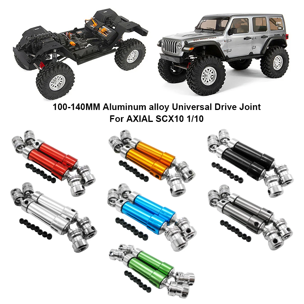 

100-140MM Aluminum Universal CVD Drive Shaft Joint For AXIAL SCX10 Precision Machined Universal CVD