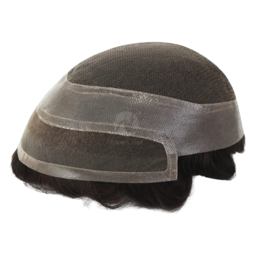 Toupee for Men Hollywood Prosthesis European Virgin Human Hair Units Curly Wave Men Toupee Hair Real Human Replacemet 2