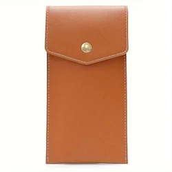 Luxurious PU Leather Large - Capacity Pencil and Stationery Organizer (Brown)