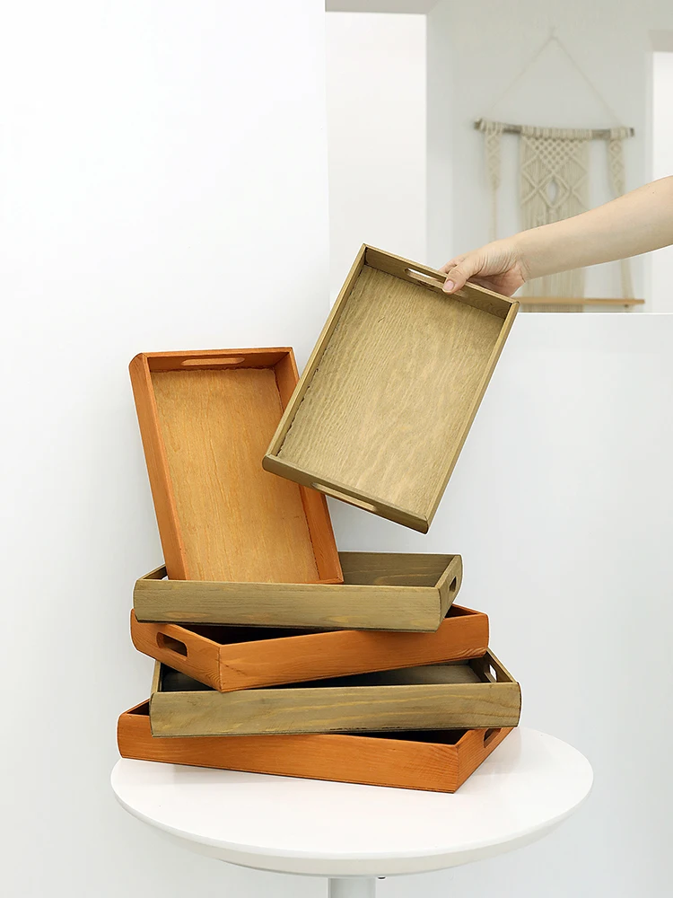 

Прямоугольный деревянный поднос для кухни/закусок/фруктов, поднос для десертного стола, торта для вечерние чного стола, декоративный подно...