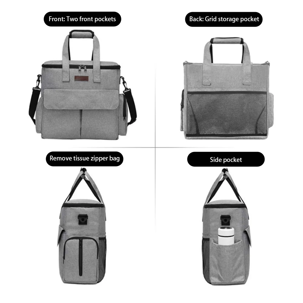 Dog Travel Bag Backpack Pet Accessories Organizer for Week Away/Overnight, w/ 2 Food Bags 1 Waterproof Placemat 2 Foldable Bowls 5